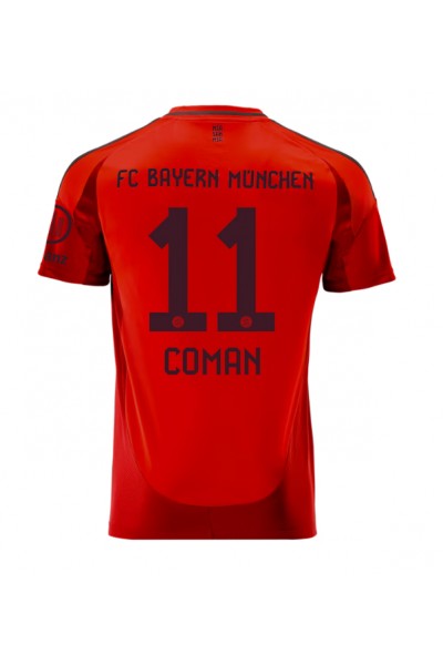 Fotbalové Dres Bayern Munich Kingsley Coman #11 Domácí Oblečení 2024-25 Krátký Rukáv Fotbalové Dres Bayern Munich Kingsley Coman #11 Domácí Oblečení 2024-25 Krátký Rukáv
